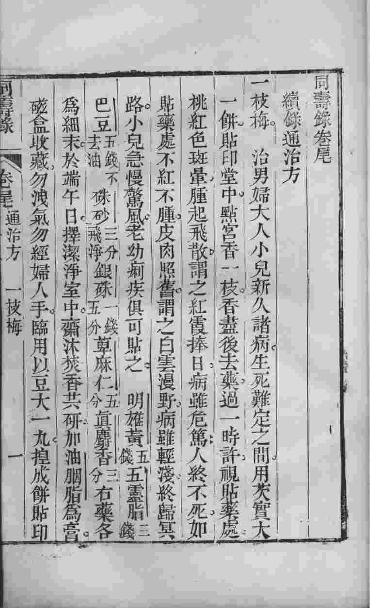 同寿录  卷尾